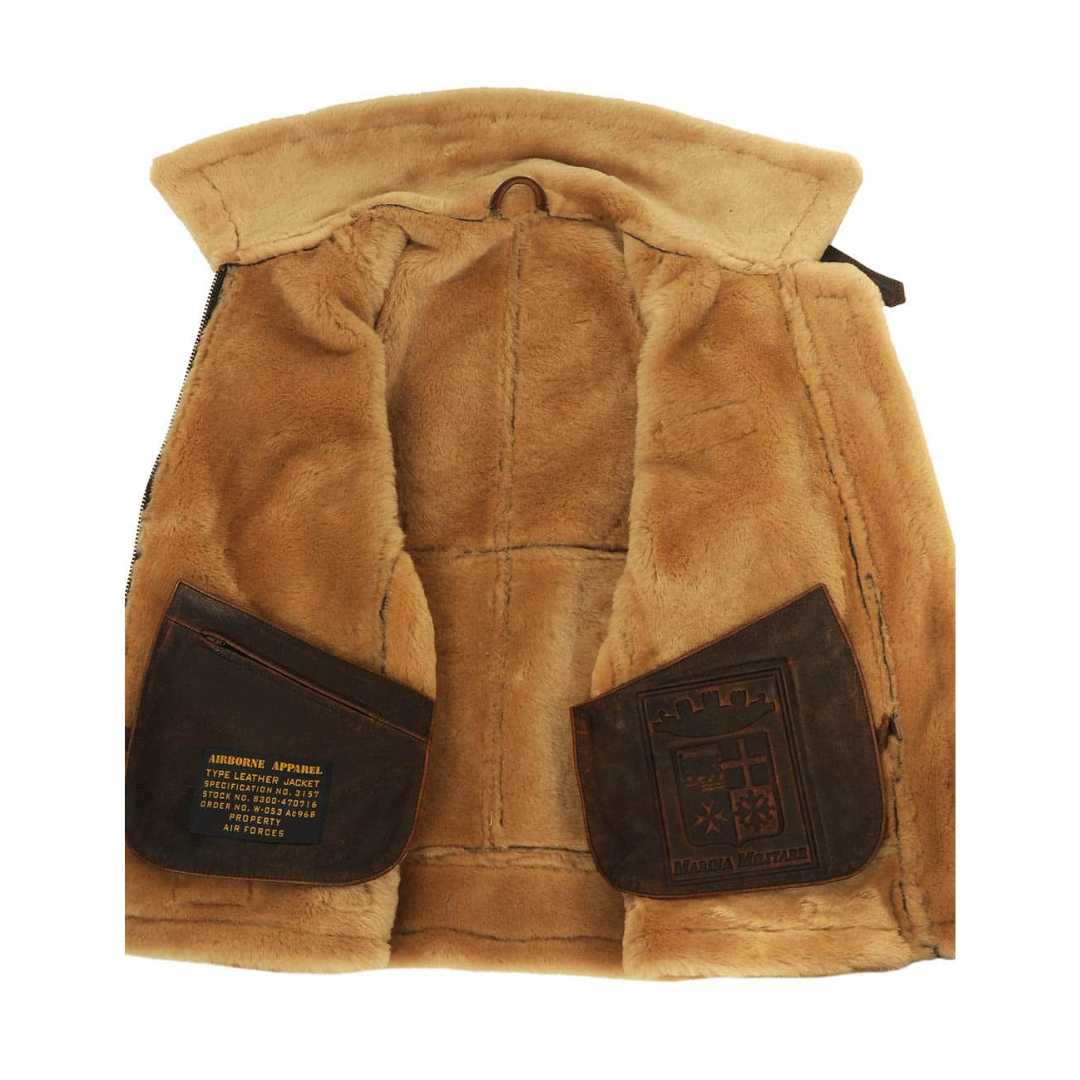 Jaqueta de Couro Brampton Aviator