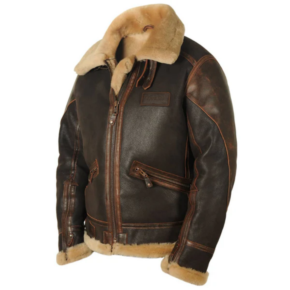 Jaqueta de Couro Brampton Aviator