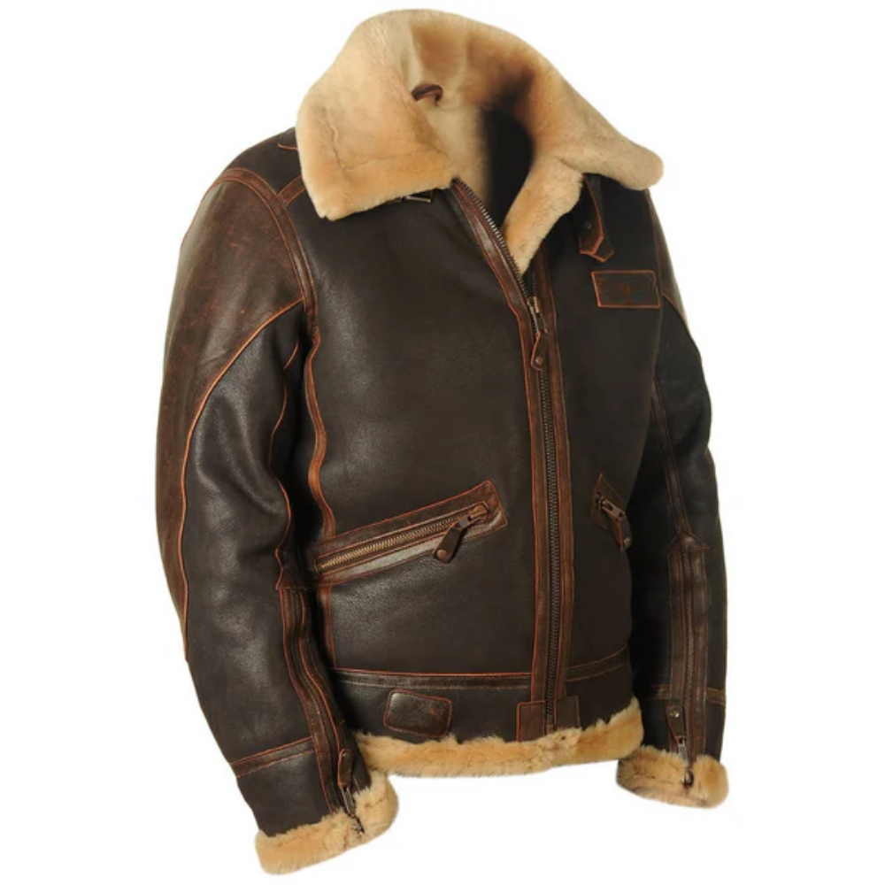 Jaqueta de Couro Brampton Aviator