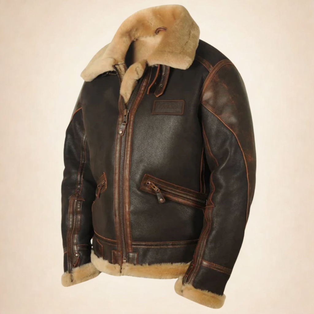 Jaqueta de Couro Brampton Aviator