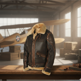 Jaqueta de Couro Brampton Aviator