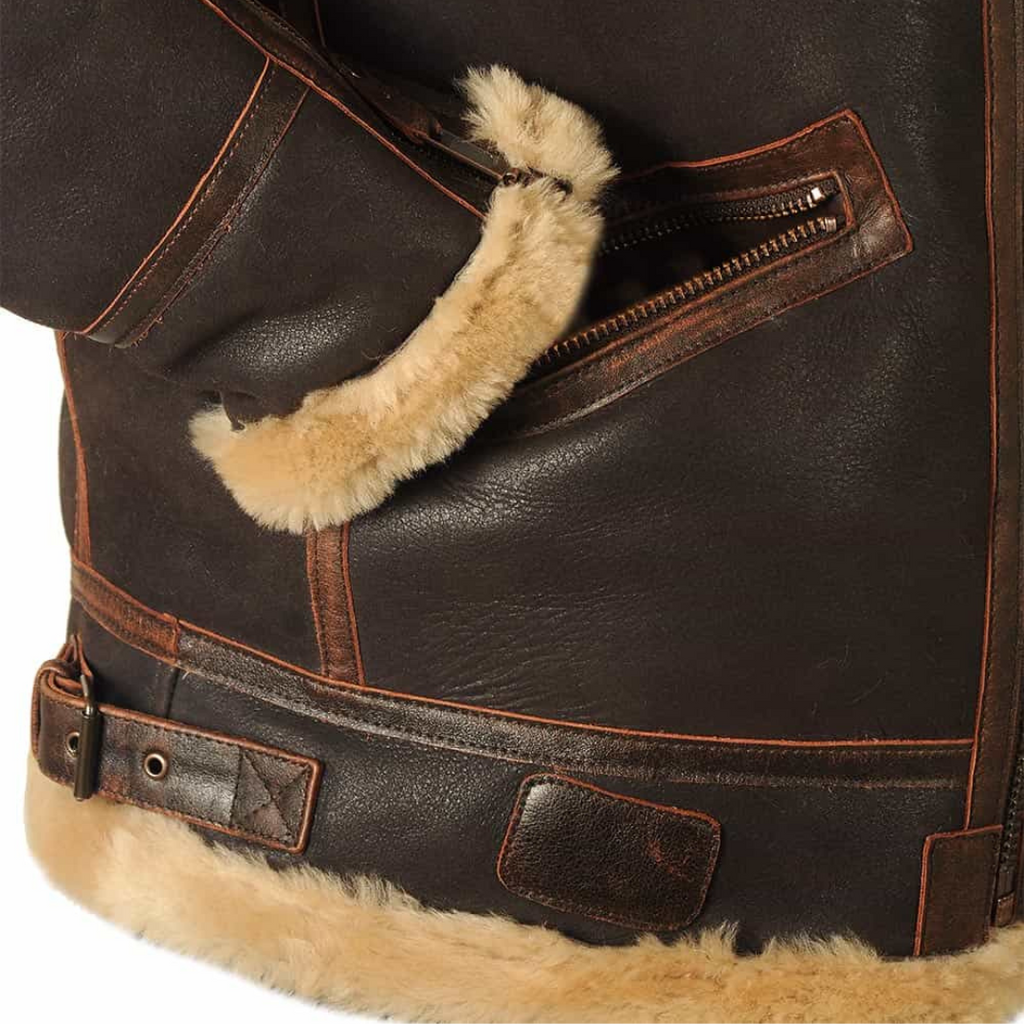 Jaqueta de Couro Brampton Aviator