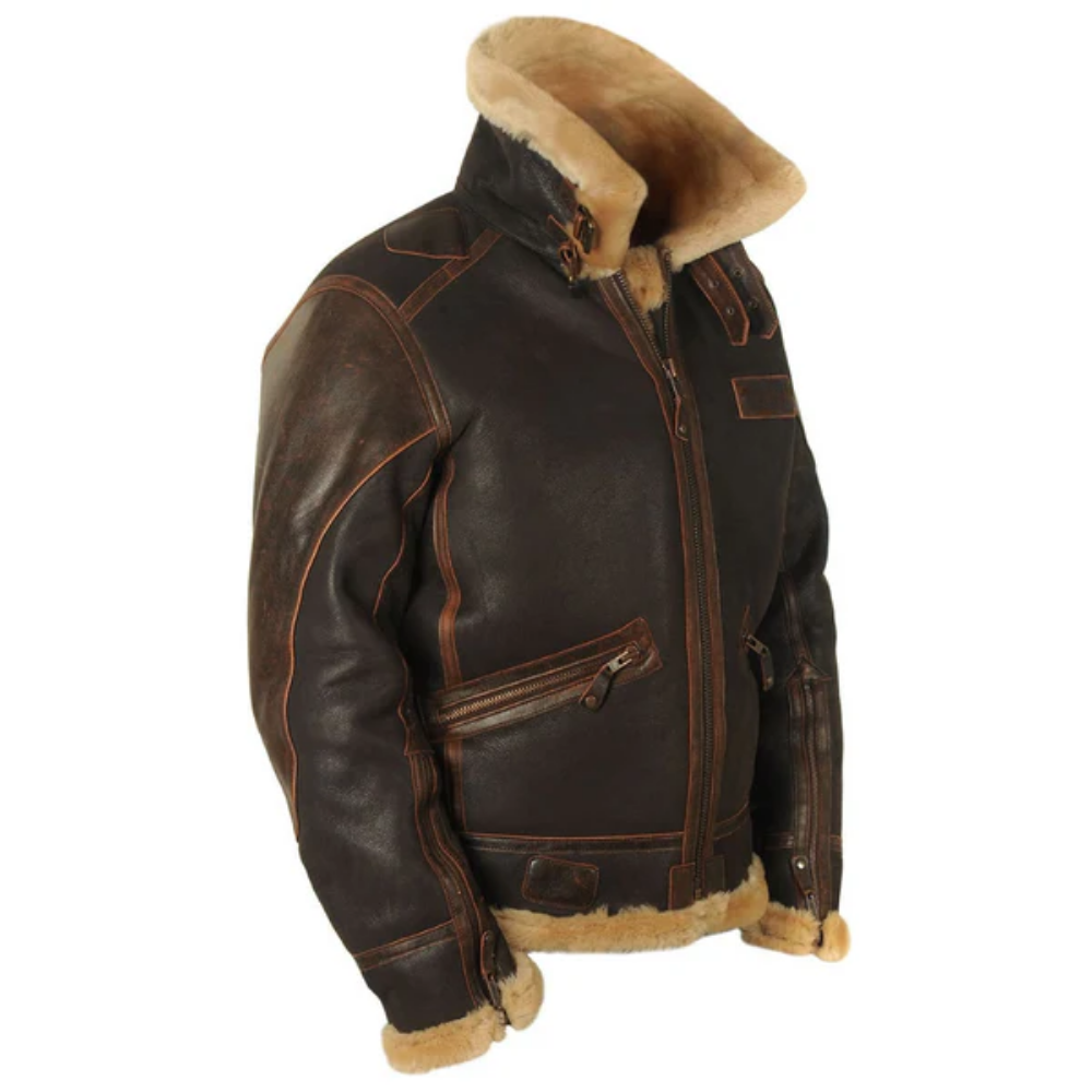 Jaqueta de Couro Brampton Aviator