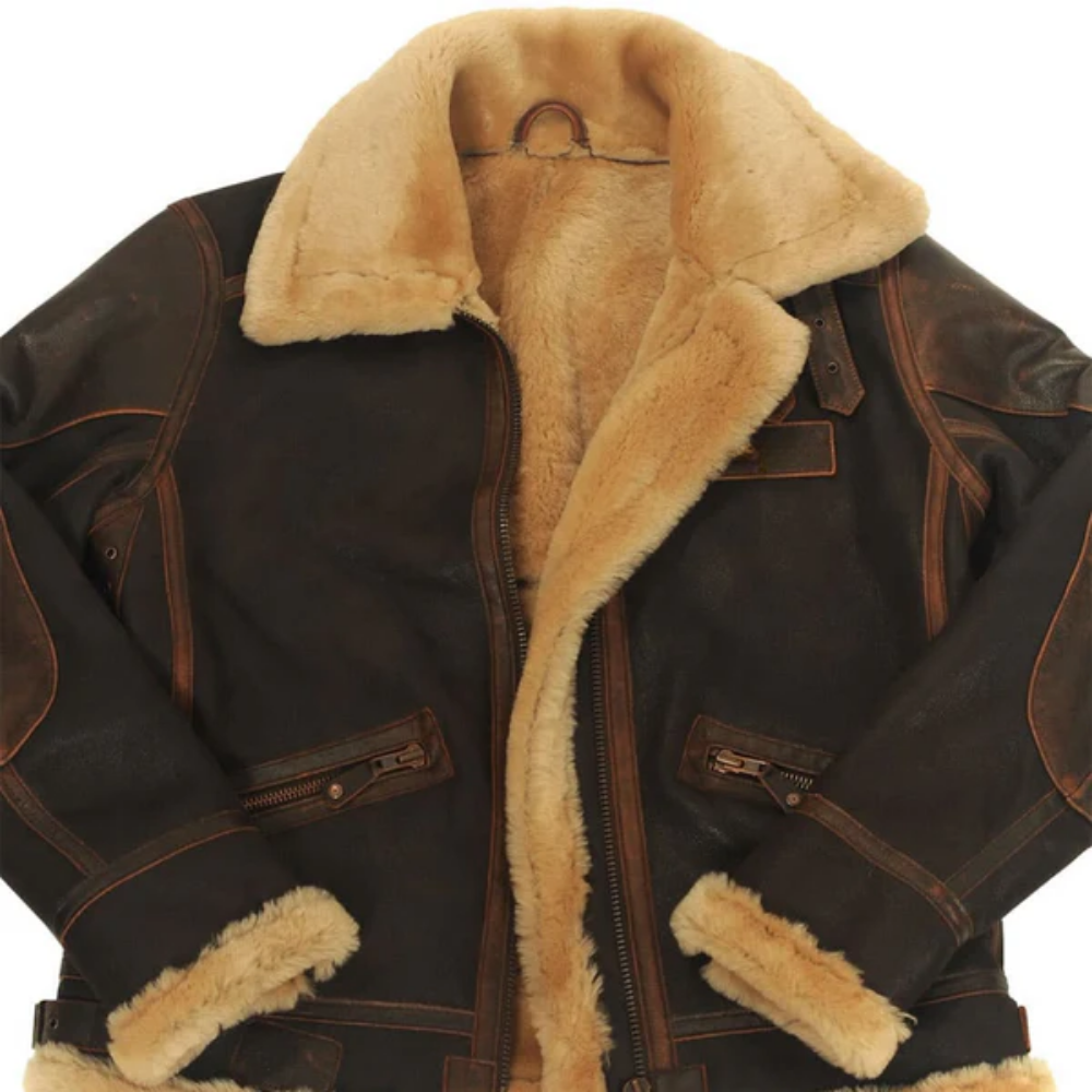 Jaqueta de Couro Brampton Aviator